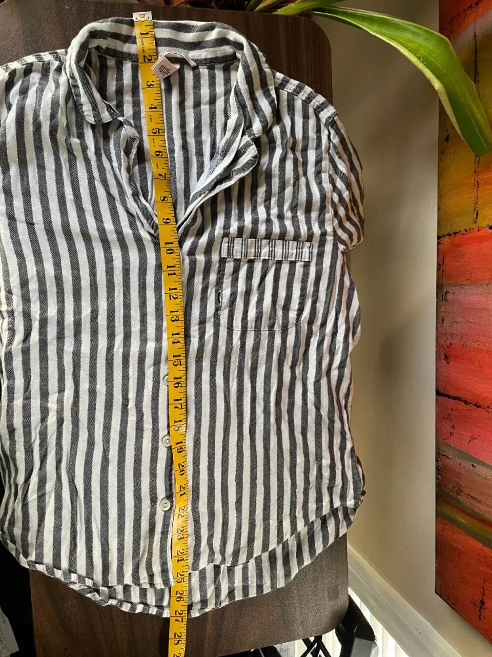Victoria's Secret Pajama Set Striped Long-Sleeve — Black & White